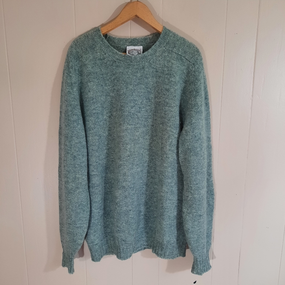 Jamieson's Naturally Shetland wool sweater green